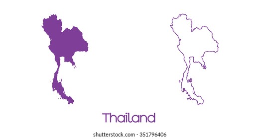 A Map of the country of Thailand