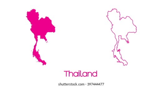 A Map of the country of Thailand