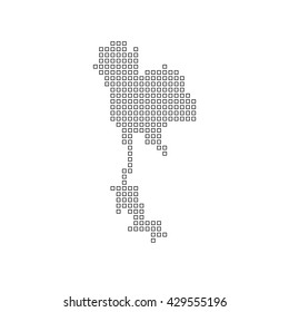 A Map of the country of Thailand