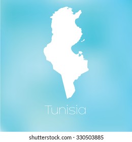 A Map of the country of Tunisia