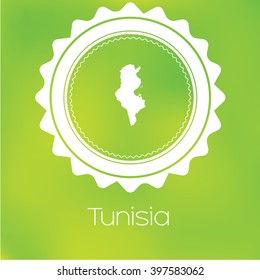 A Map of the country of Tunisia
