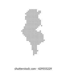 A Map of the country of Tunisia