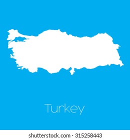 A Map of the country of Turkey