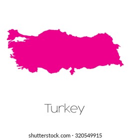 A Map of the country of Turkey
