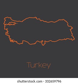 A Map of the country of Turkey