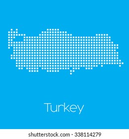 A Map of the country of Turkey