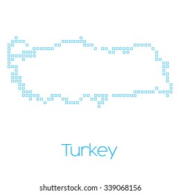 A Map of the country of Turkey