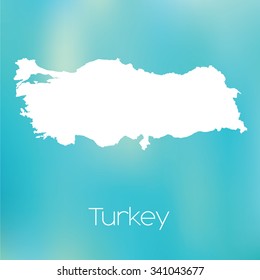 A Map of the country of Turkey