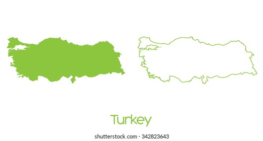 A Map of the country of Turkey