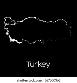 A Map of the country of Turkey