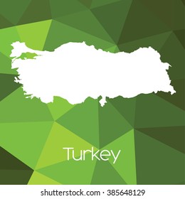 A Map of the country of Turkey