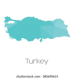 A Map of the country of Turkey