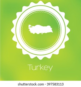 A Map of the country of Turkey