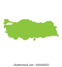 A Map of the country of Turkey