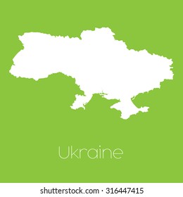 A Map of the country of Ukraine