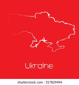 A Map of the country of Ukraine
