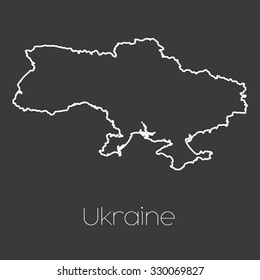 A Map of the country of Ukraine