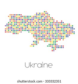 A Map of the country of Ukraine