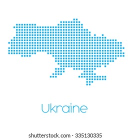 A Map of the country of Ukraine