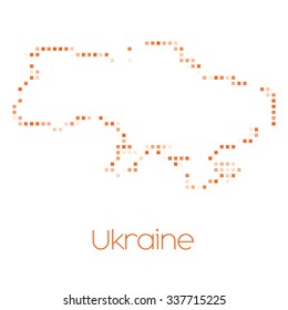 A Map of the country of Ukraine