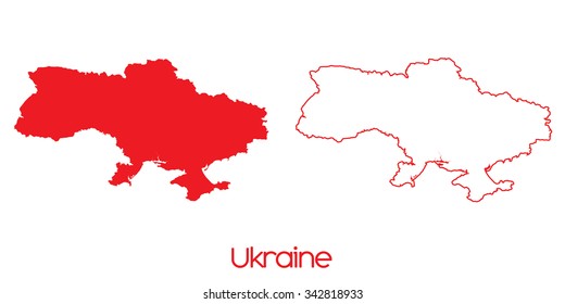 A Map of the country of Ukraine