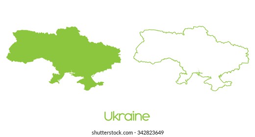 A Map of the country of Ukraine