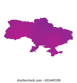 A Map of the country of Ukraine