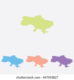 A Map of the country of Ukraine