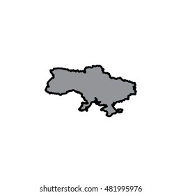 A Map of the country of Ukraine