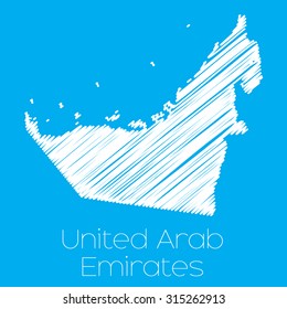 A Map of the country of United Arab Emirates