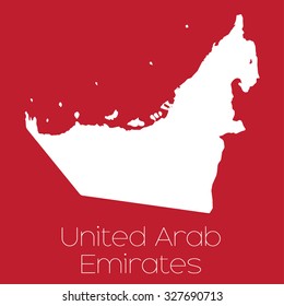 A Map of the country of United Arab Emirates