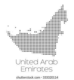 A Map of the country of United Arab Emirates