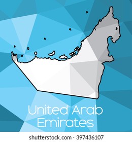 A Map of the country of United Arab Emirates