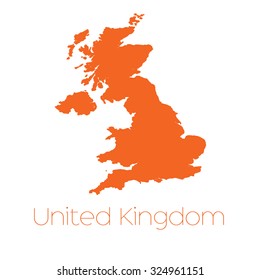 A Map of the country of United Kingdom