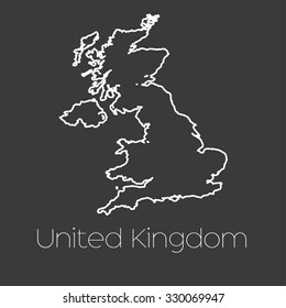 A Map of the country of United Kingdom