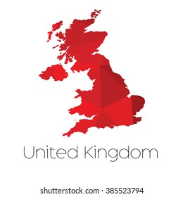 A Map of the country of United Kingdom