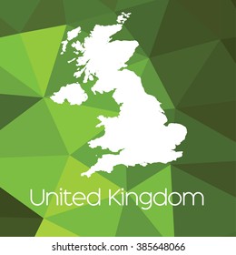A Map of the country of United Kingdom