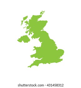 A Map of the country of United Kingdom