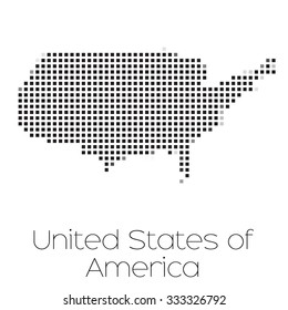 A Map of the country of United States of America