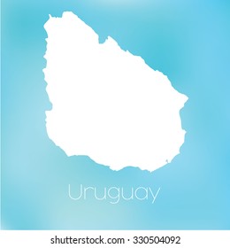 A Map of the country of Uruguay