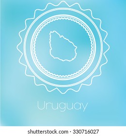 A Map of the country of Uruguay