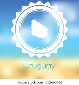 A Map of the country of Uruguay