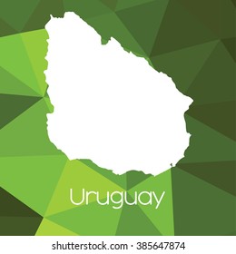 A Map of the country of Uruguay
