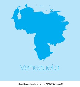 A Map of the country of Venezuela