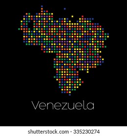 A Map of the country of Venezuela
