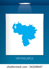 A Map of the country of Venezuela