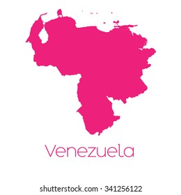 A Map of the country of Venezuela
