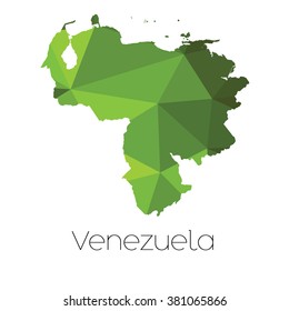 A Map of the country of Venezuela