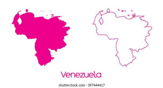 A Map of the country of Venezuela