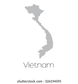 A Map of the country of Vietnam